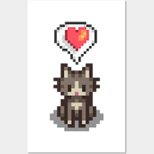 Stardew Valley Happy Grey Cat Posters and Art